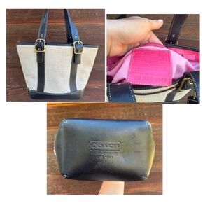 03' Coach Madison Basket Weave Tote